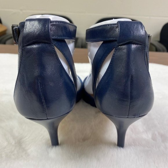 Marc Fisher "MFHIEN" Blue Suede Stiletto Ankle Strap Heels,‎ size 9 - Picture 8 of 11